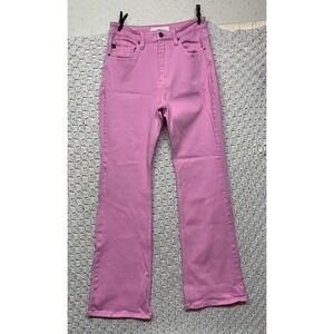 KanCan Jeans Womens Size 9/28 Flare Pink Denim Stretch Western Barbie High Rise